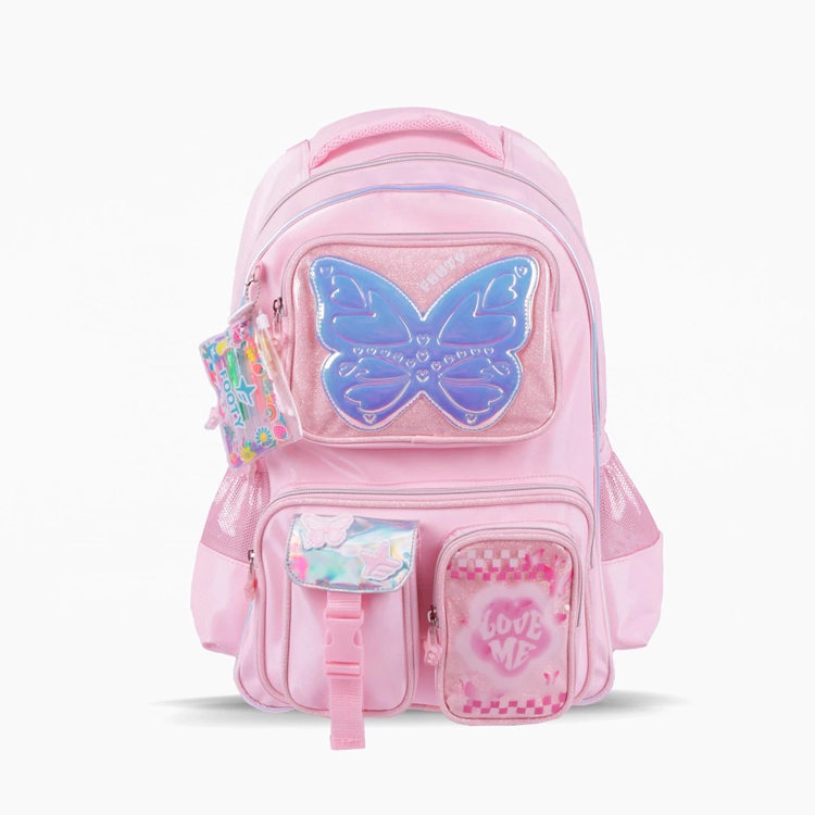 Mochila Escolar Footy 2026 Glow Fly Rosa 18" Art.F26343